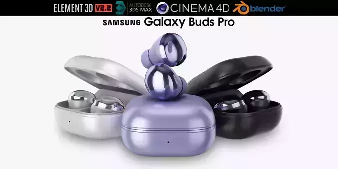 Samsung Galaxy Buds Pro 3D model