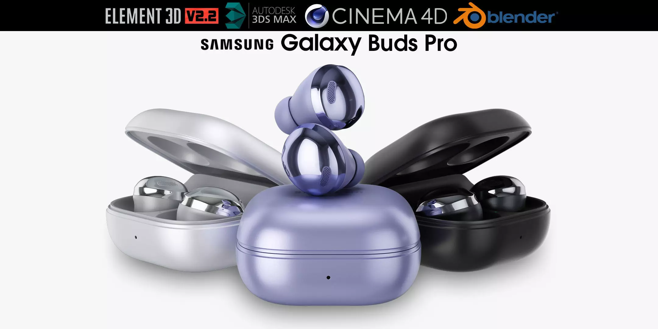 Samsung Galaxy Buds Pro 3D model_0