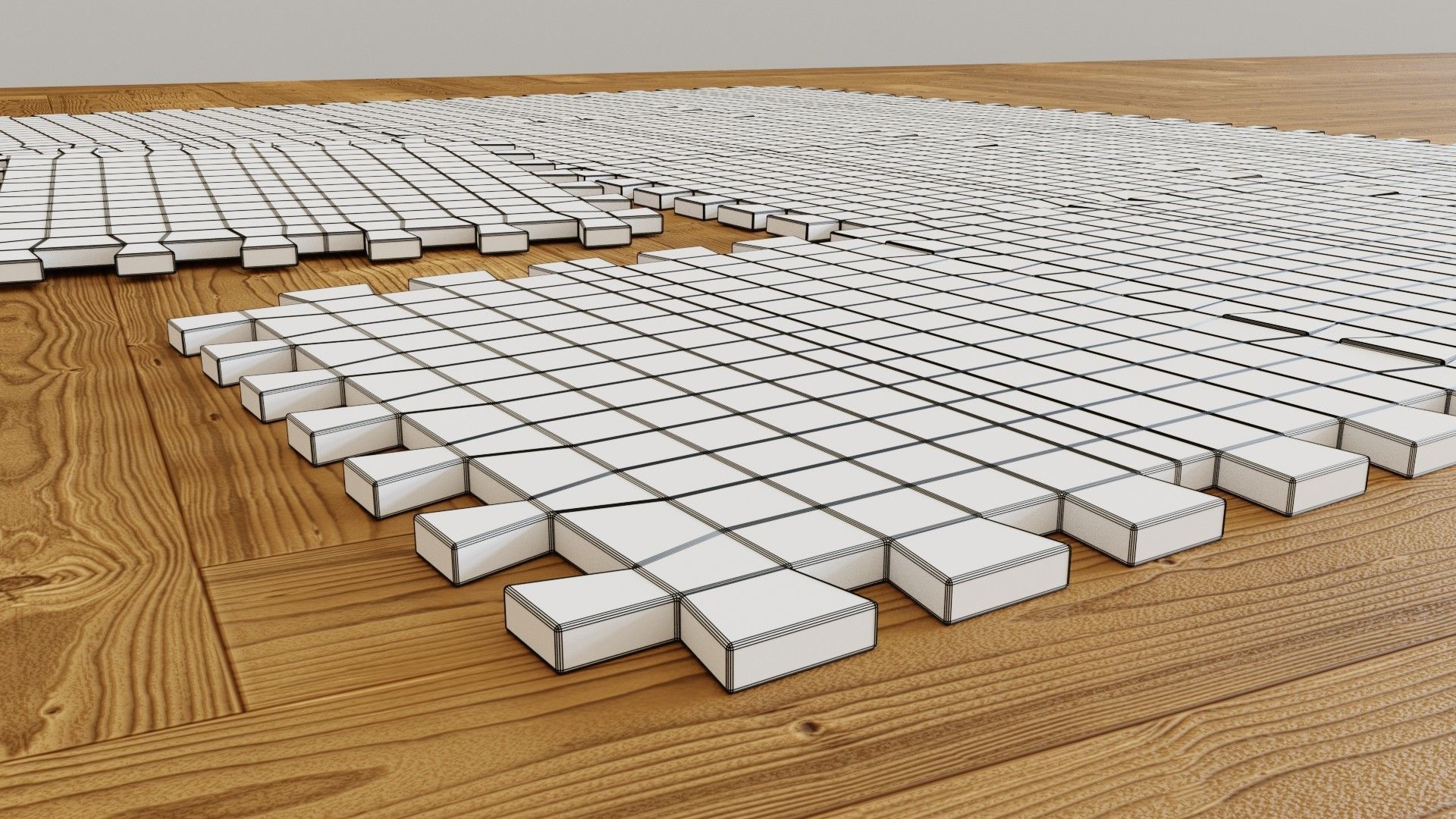 Floor Puzzle decoration 3D model_4