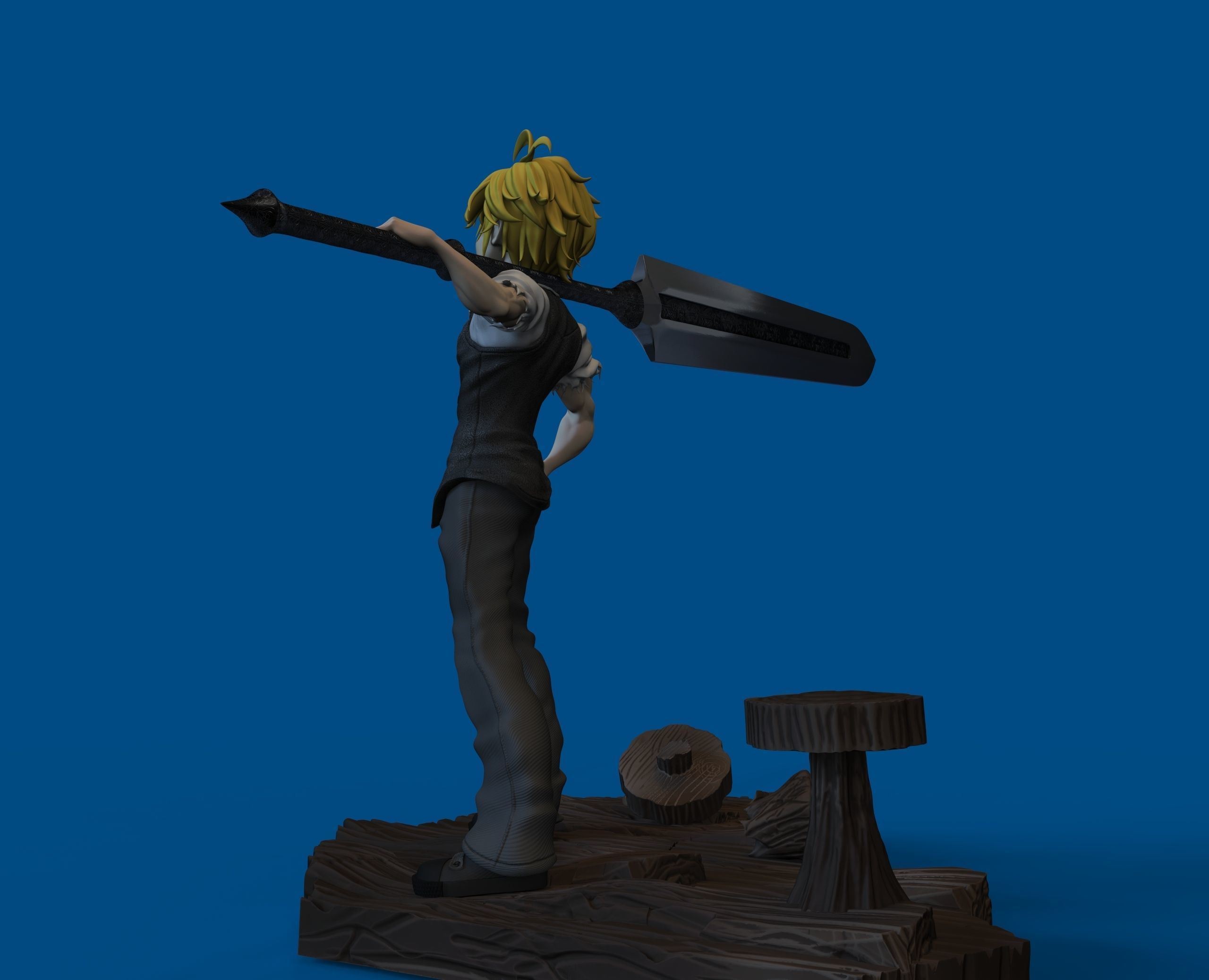 Meliodas Seven dead lysins fanart 3D print model_2