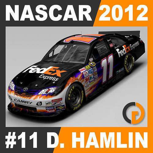 Nascar 2012 Car - Denny Hamlin Toyota Camry 11 3D model