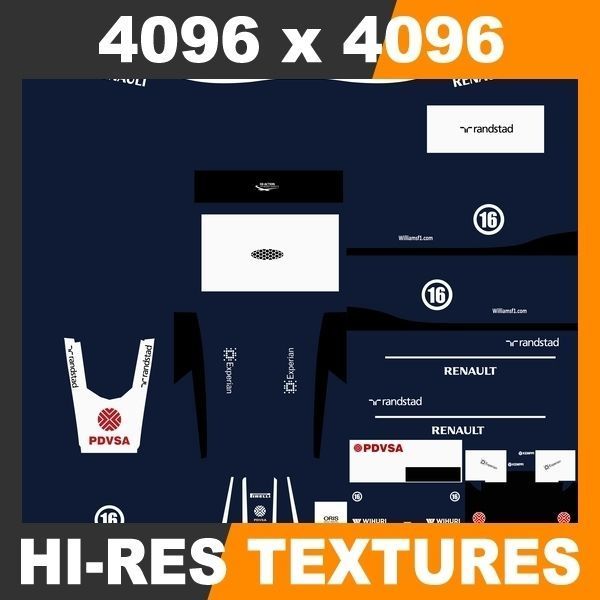 F1 2013 Williams FW35 3D model_26