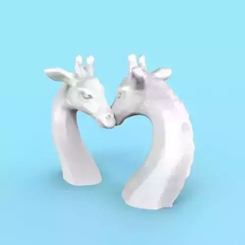 A Giraffe figurine- send a hug or kiss in COVID-19 Free 3D print model