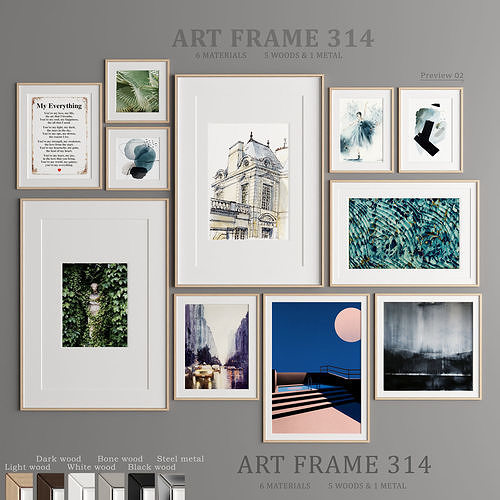 Art Frame 314 Low-poly 3D model