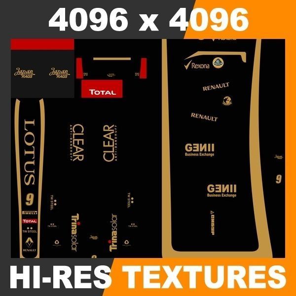 F1 2012 Lotus E20 3D model_24