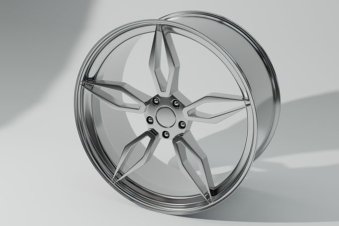 Sport Car Wheel Low-poly 3D model