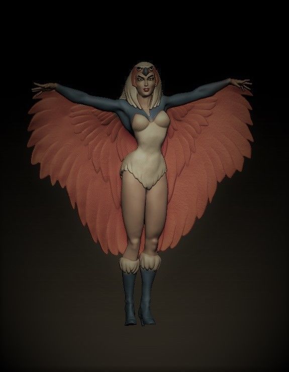 Sorceress he man tipical pose 3D print model_3