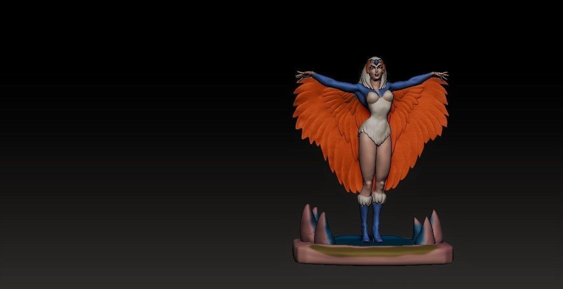 Sorceress he man tipical pose 3D print model_6