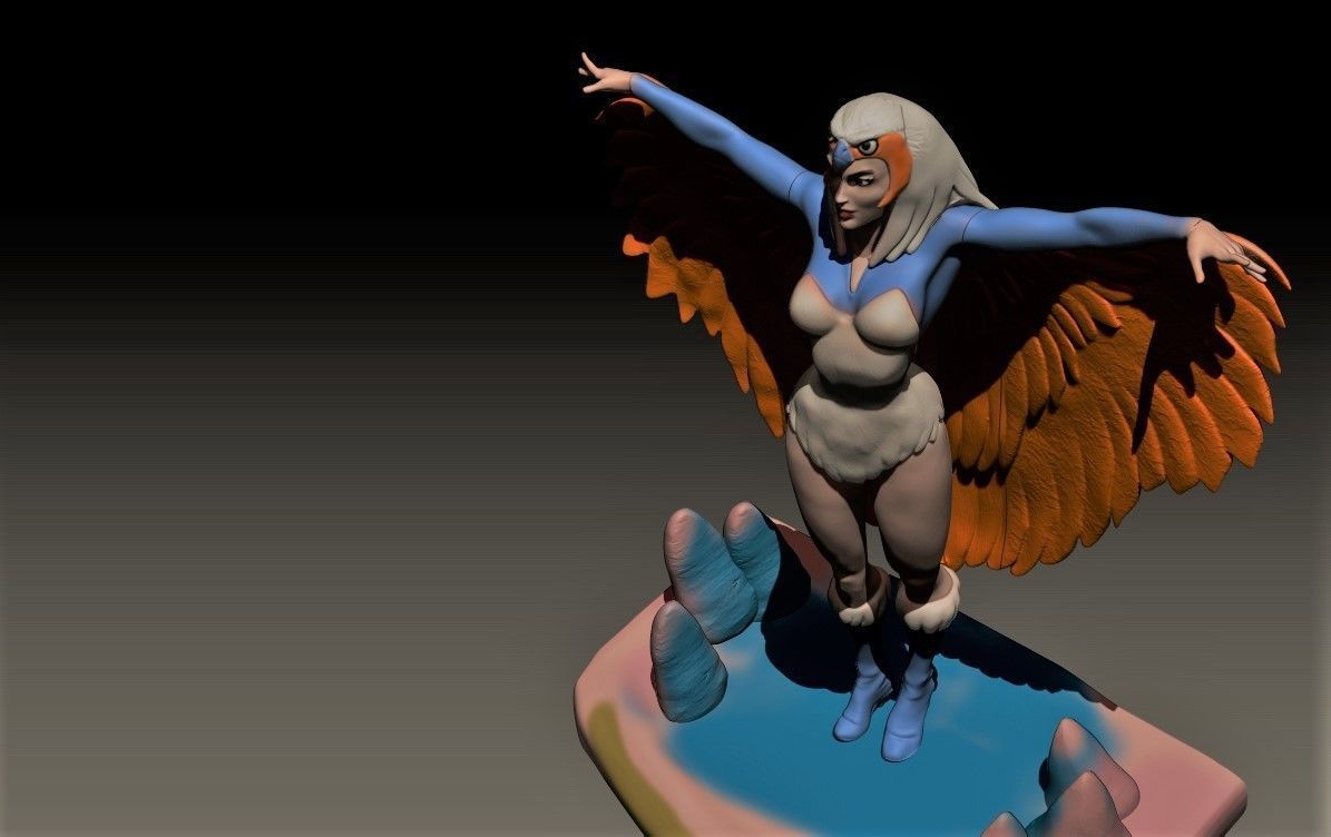 Sorceress he man tipical pose 3D print model_2