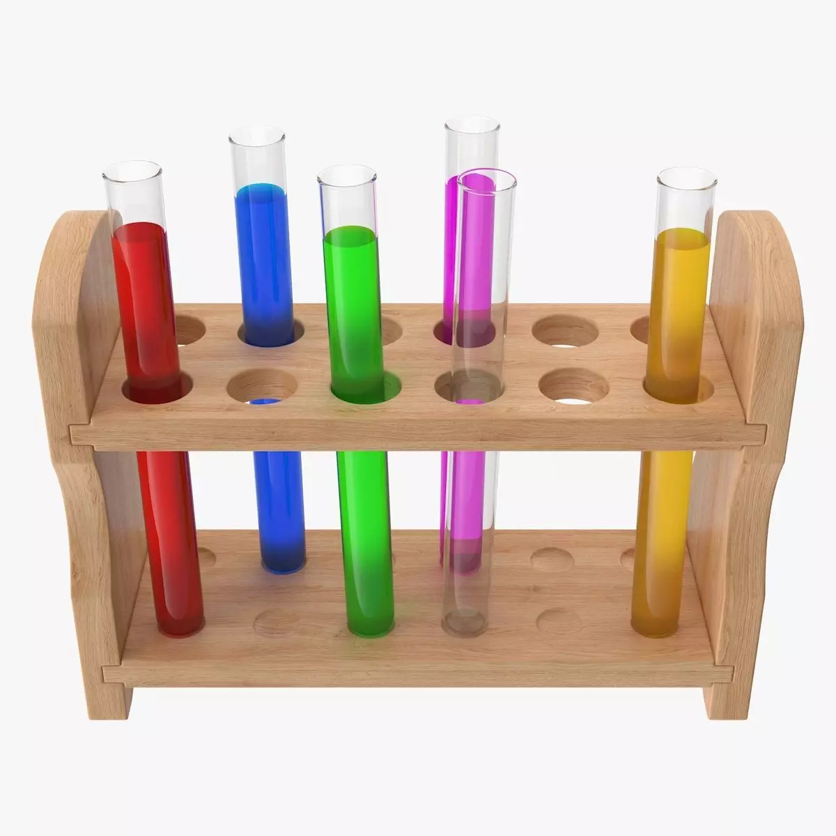 Test Tube Rack Low-poly 3D model