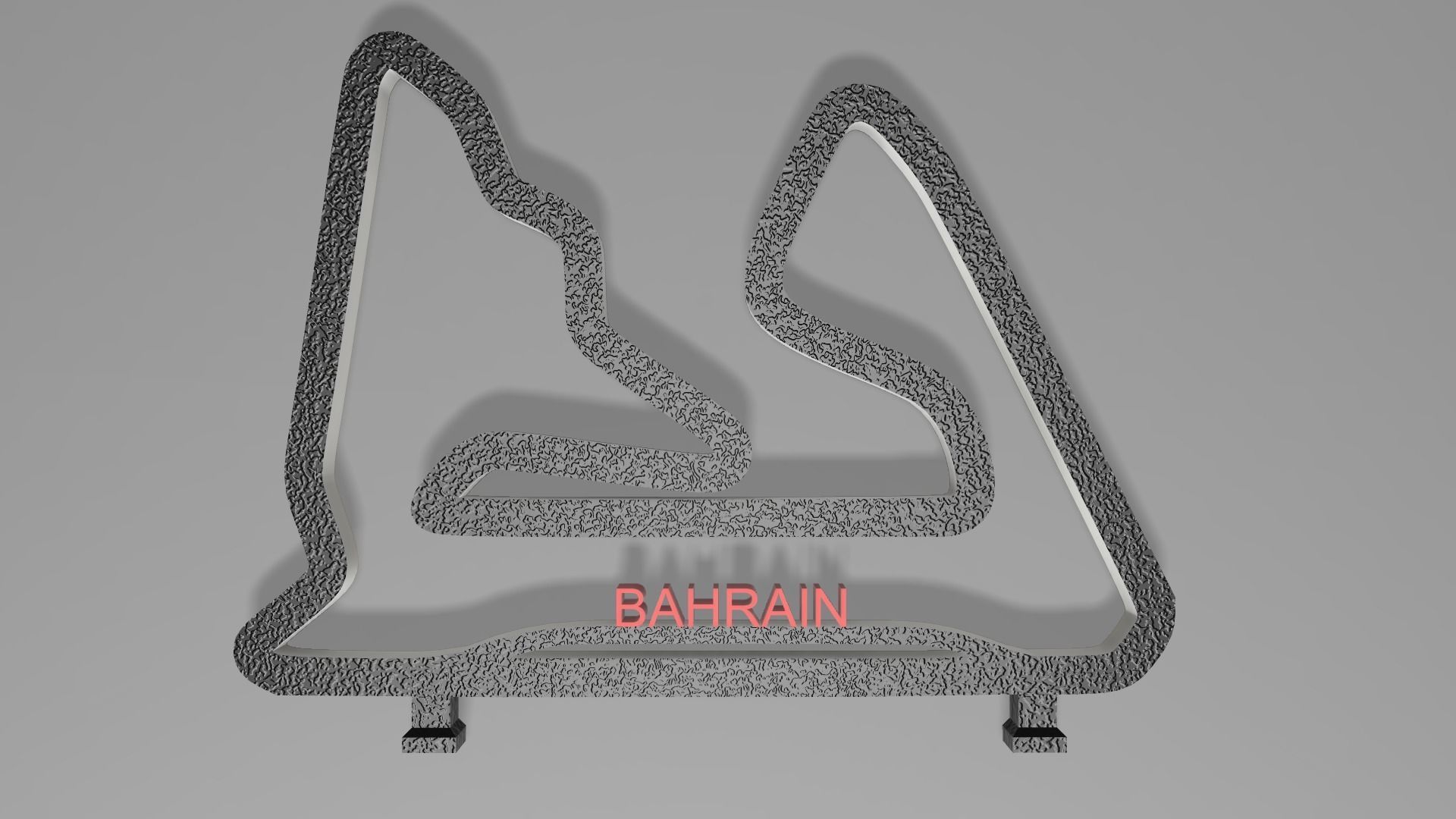 F1 Bahrain Racing Track Decor STL File Autodesk Fusion 360 3D print model_2