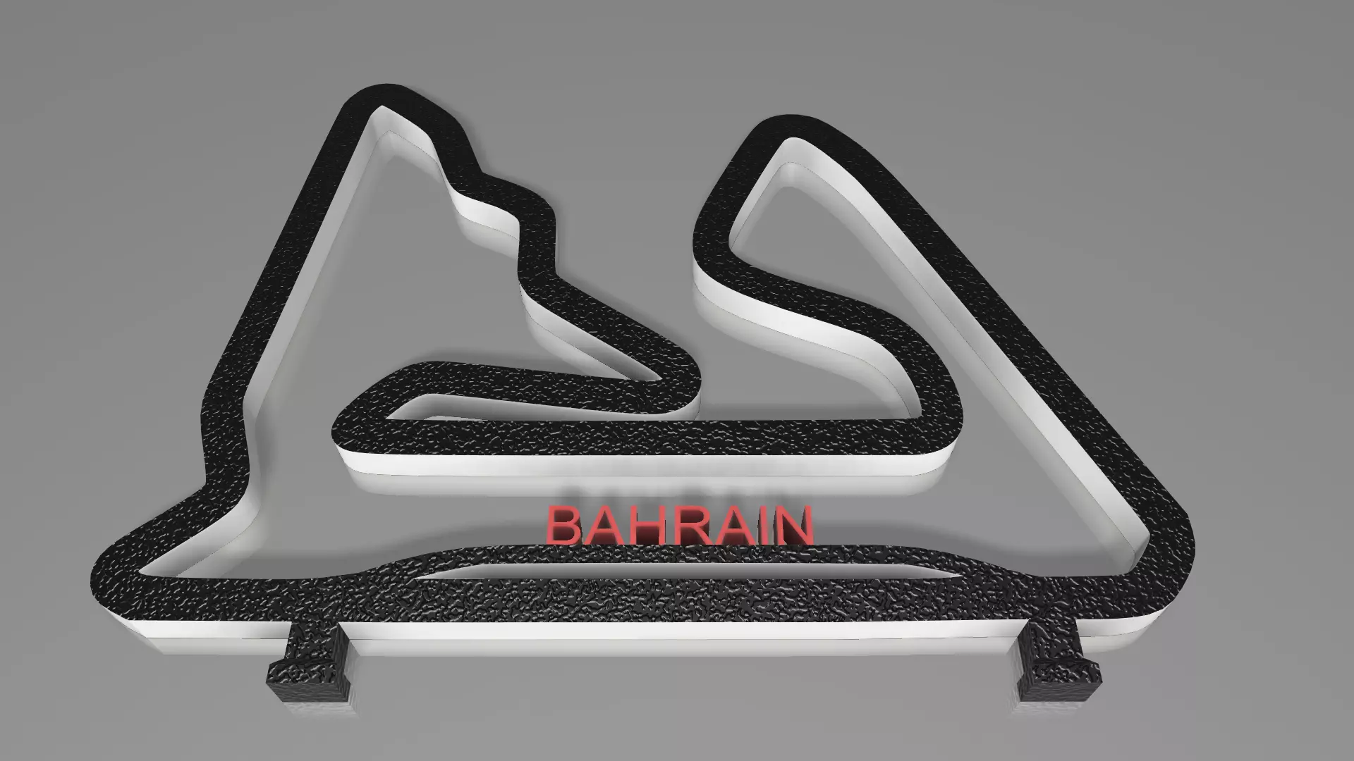 F1 Bahrain Racing Track Decor STL File Autodesk Fusion 360 3D print model_0