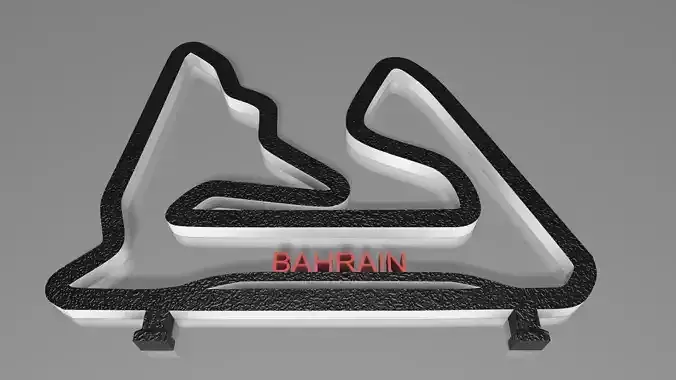 F1 Bahrain Racing Track Decor STL File Autodesk Fusion 360 3D print model