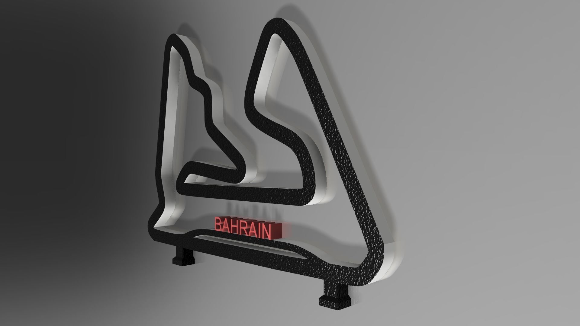 F1 Bahrain Racing Track Decor STL File Autodesk Fusion 360 3D print model_4