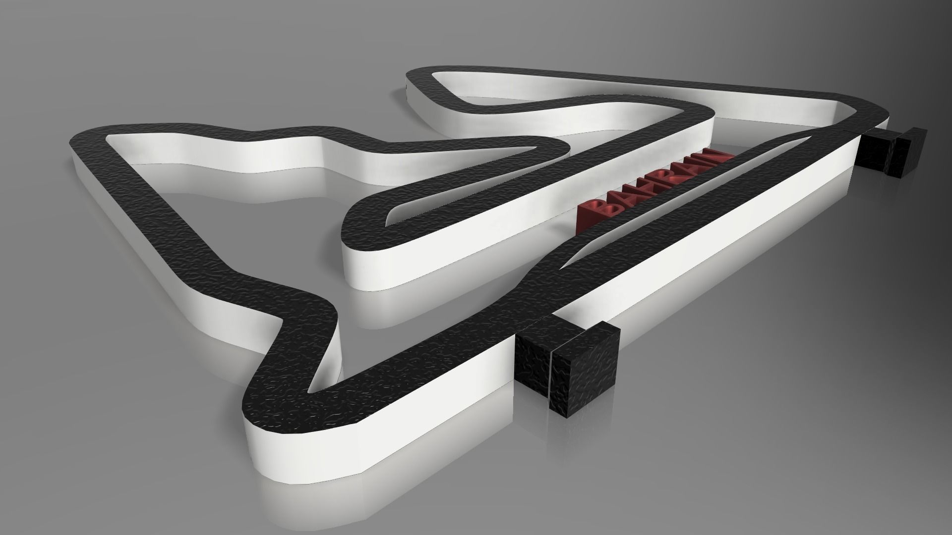 F1 Bahrain Racing Track Decor STL File Autodesk Fusion 360 3D print model_5
