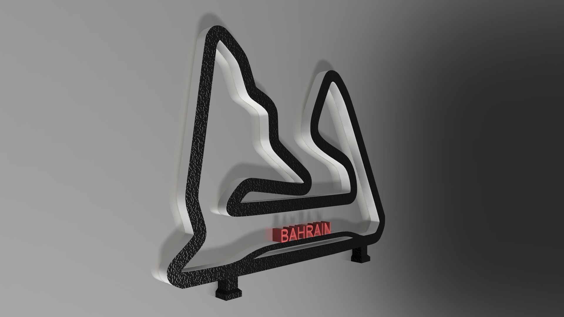 F1 Bahrain Racing Track Decor STL File Autodesk Fusion 360 3D print model_3