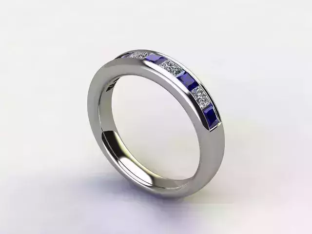 10098 sapphire and diamond wedding ring