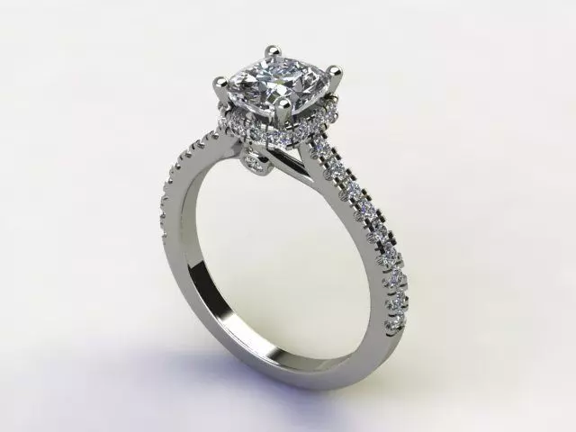 10099 halo diamond engagement ring 3D print model_0