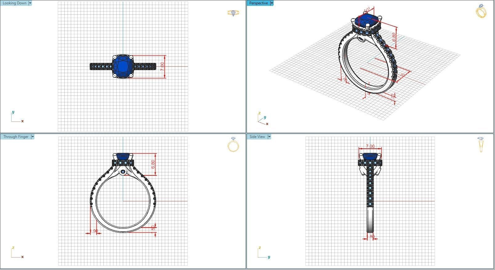 10099 halo diamond engagement ring 3D print model_5