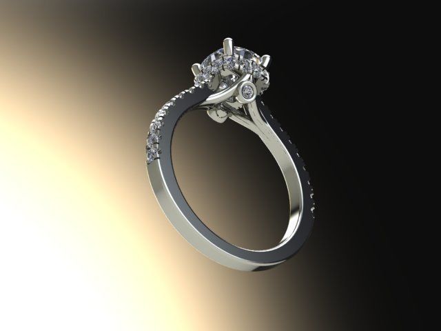 10099 halo diamond engagement ring 3D print model_4