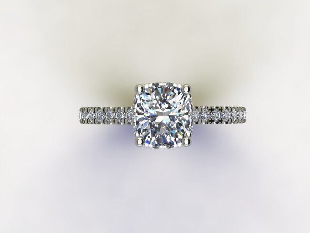 10099 halo diamond engagement ring 3D print model_3