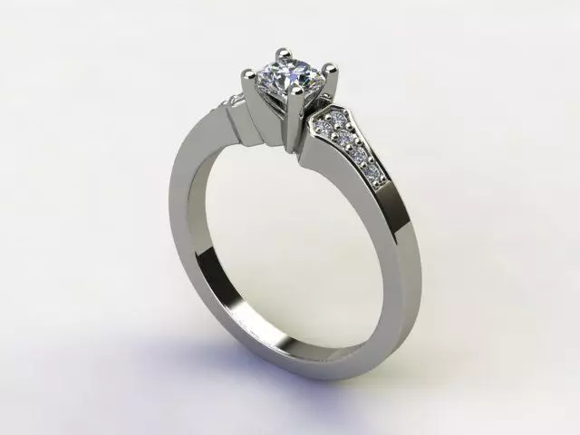 10101 diamond engagement ring 3D print model_0