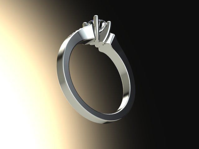 10101 diamond engagement ring 3D print model_4