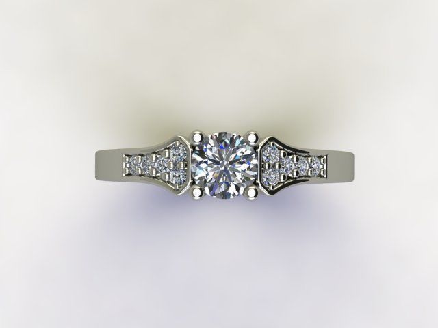 10101 diamond engagement ring 3D print model_3