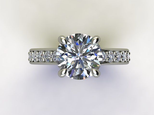 10104 halo diamond engagement ring 3D print model_3