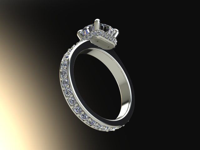 10104 halo diamond engagement ring 3D print model_4