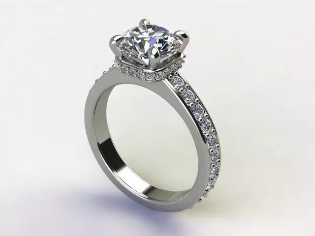 10104 halo diamond engagement ring 3D print model_0