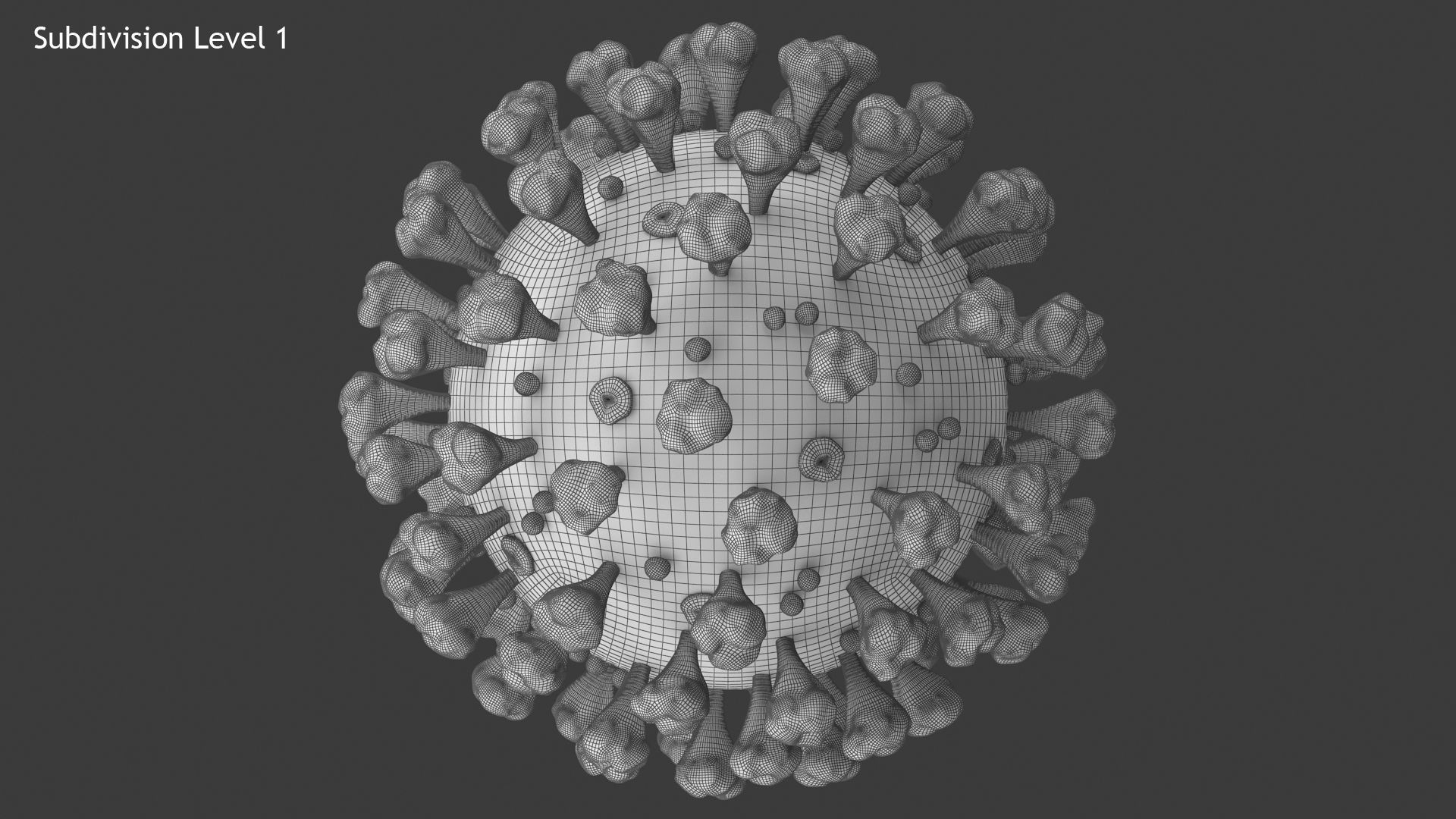 Coronavirus v2 Low-poly 3D model_10