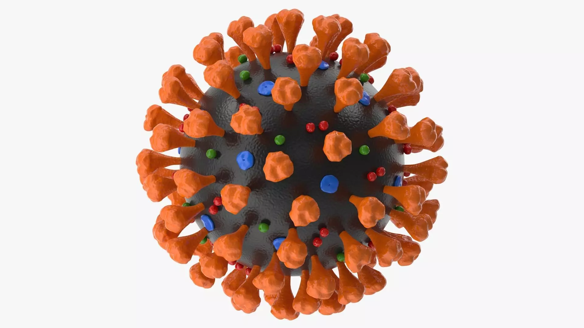 Coronavirus v2 Low-poly 3D model_0