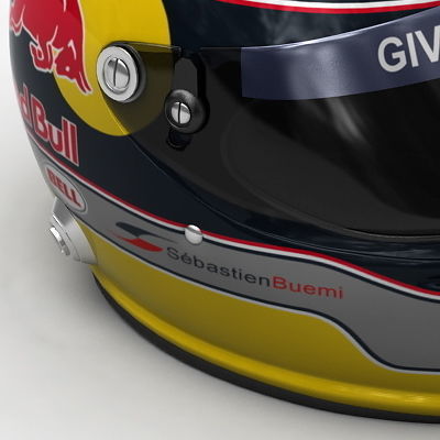 Helmet F1 2009 Sebastien Buemi and Sebastien Bourdais 3D model_6