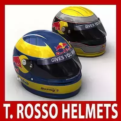 Helmet F1 2009 Sebastien Buemi and Sebastien Bourdais 3D model