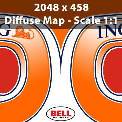 Helmet F1 2009 Fernando Alonso and Nelson Piquet 3D model_17