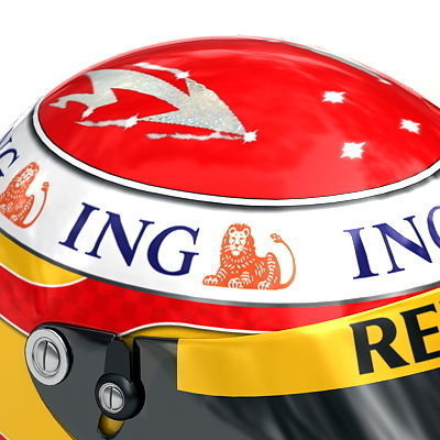 Helmet F1 2009 Fernando Alonso 3D model_3