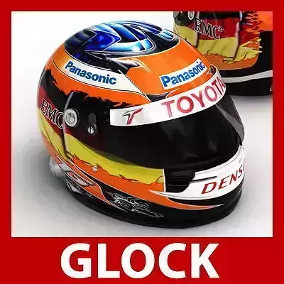 Helmet F1 2009 Timo Glock 3D model