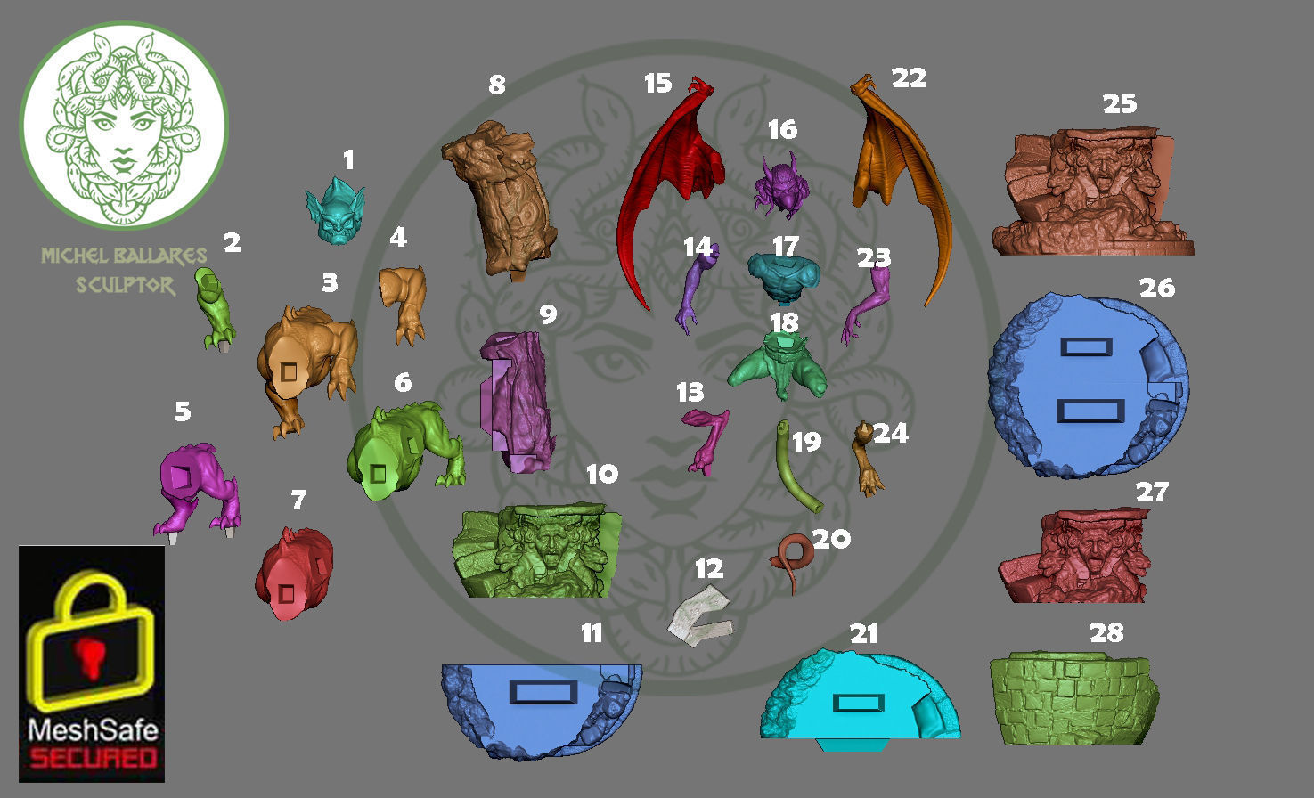 BROOKLYN GARGOYLES BY CREATIVE GEEK MB 3D print model_8