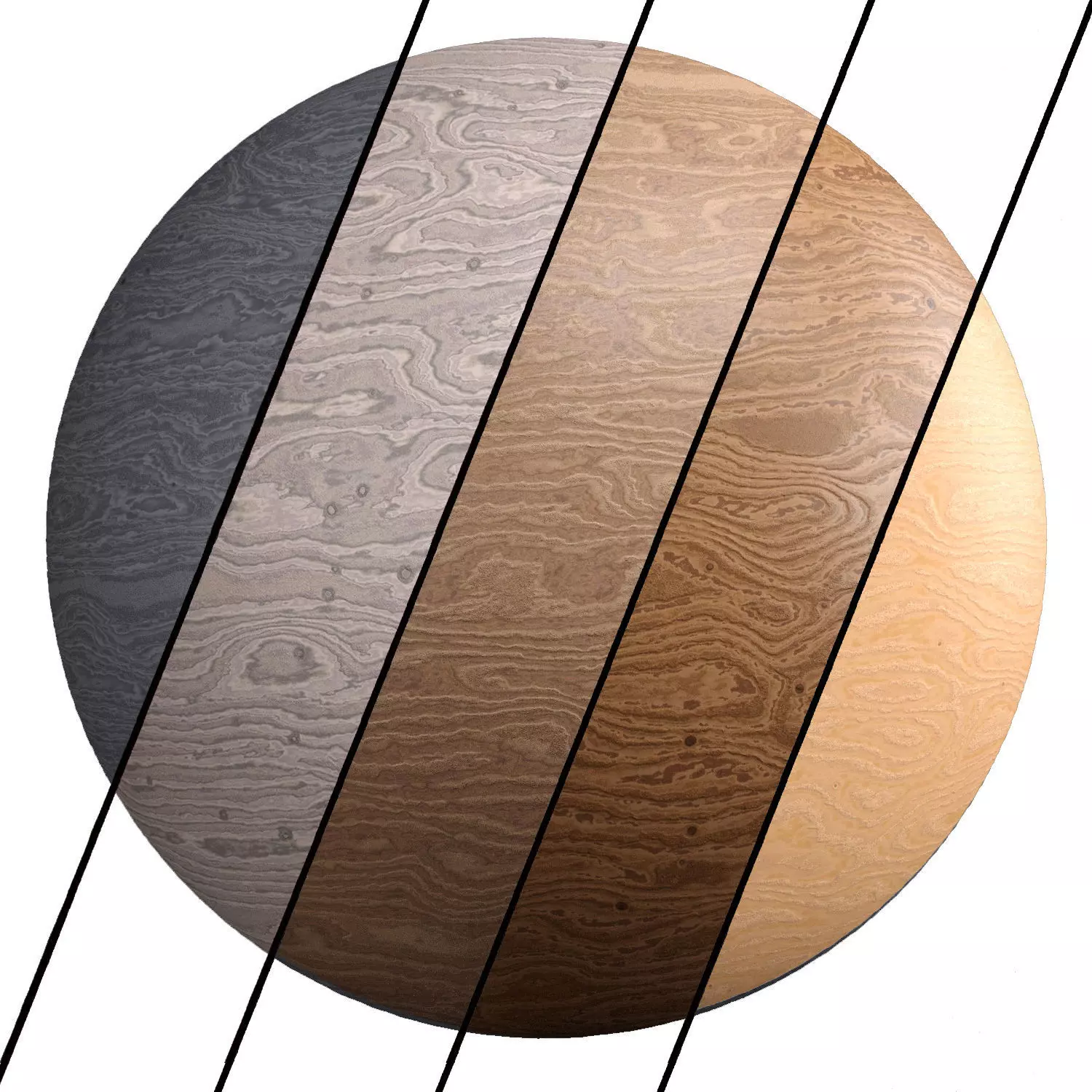 5 Wood Materials PBR 4k Texture_0