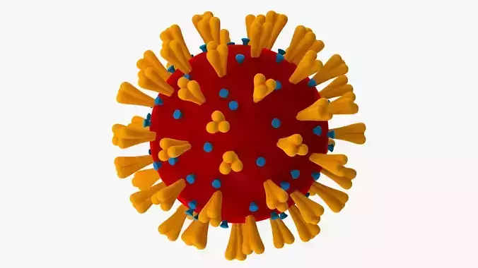 Coronavirus v3 Low-poly 3D model
