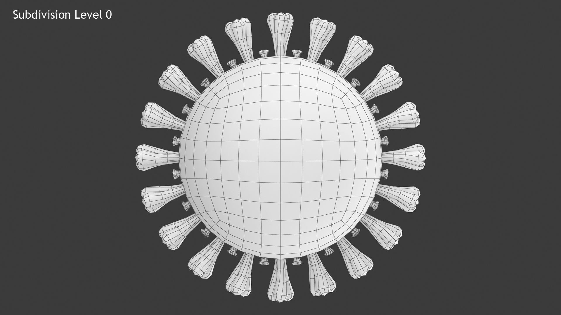 Coronavirus v3 Cross Section Low-poly 3D model_11