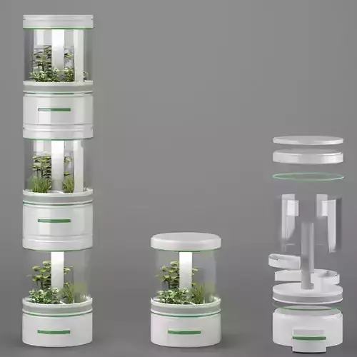 Sci-Fi Lab Hydroponic 3D 3D model