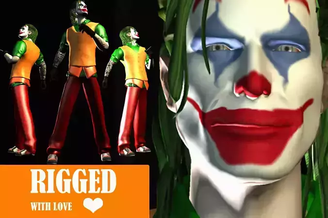 JOKER two orange and pieces of fruit 3D model