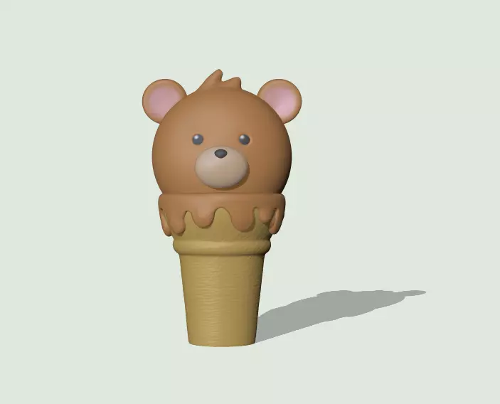 Bear Ice Cream 3D print model_0