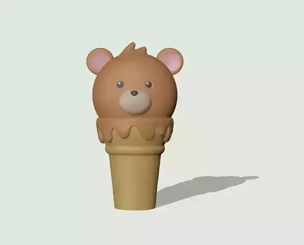 Bear Ice Cream 3D print model
