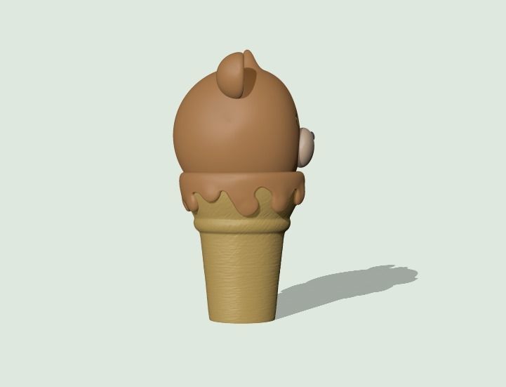 Bear Ice Cream 3D print model_2