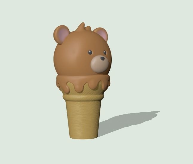 Bear Ice Cream 3D print model_1
