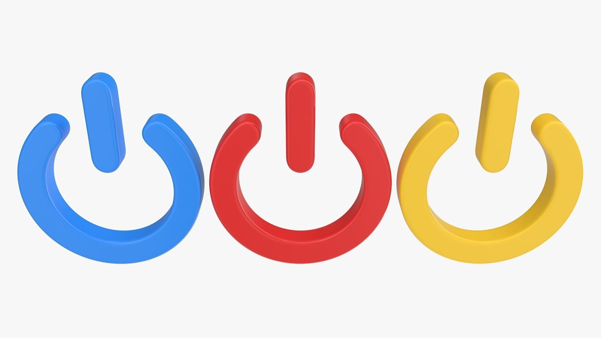 Power Icon Low-poly 3D model_8