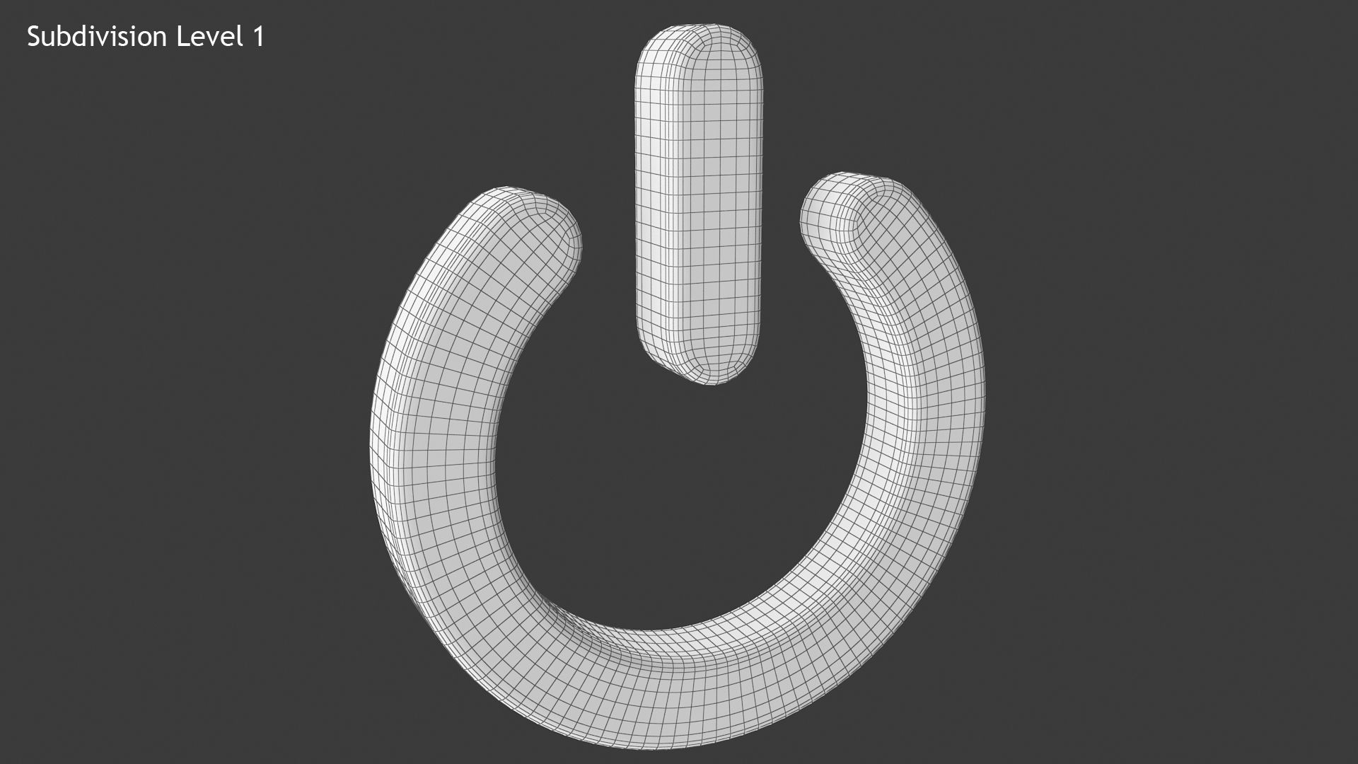 Power Icon Low-poly 3D model_10